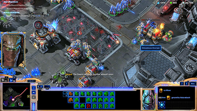 Keep attention to where the zerg forces are - Mission 1 - Dark Whispers - Campaign - Whispers of Oblivion - StarCraft II: Legacy of the Void - Game Guide and Walkthrough