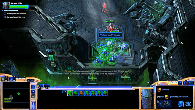 Teleport through the cliff and destroy the enemy turret [2] - Mission 3 - Evil Awoken - Campaign - Whispers of Oblivion - StarCraft II: Legacy of the Void - Game Guide and Walkthrough