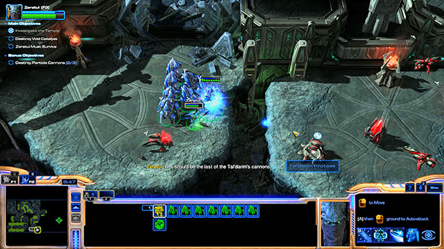 A slightly further you will have to face another group of enemies and you will find the second particle cannon [9] - Mission 3 - Evil Awoken - Campaign - Whispers of Oblivion - StarCraft II: Legacy of the Void - Game Guide and Walkthrough