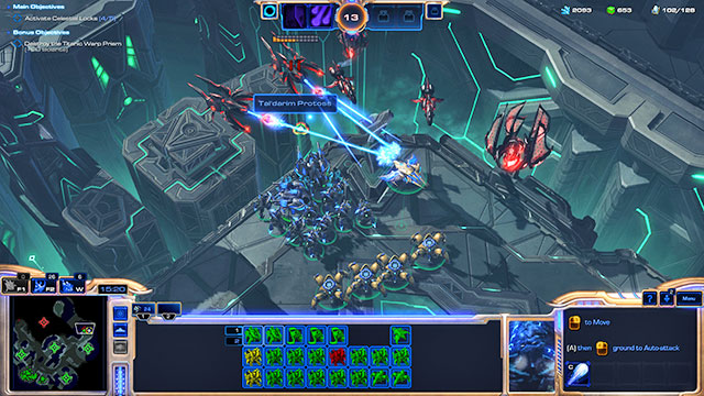A mistake when attacking the defenses of the titanic war prism - too little units able to attack aerial targets - Mission 9 - Temple of Unification - Campaign - Legacy of the Void - StarCraft II: Legacy of the Void - Game Guide and Walkthrough