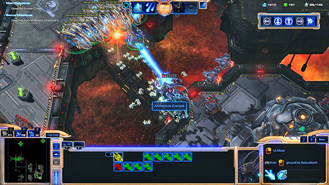 Calmly gather resources in the starting location, build units and try to upgrade them - Mission 14 - Templars Charge - Campaign - Legacy of the Void - StarCraft II: Legacy of the Void - Game Guide and Walkthrough