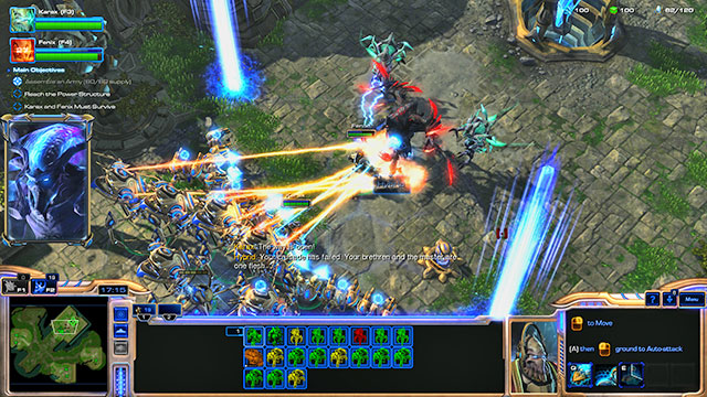 After gathering an army (it doesnt matter what units you have, only their number), let Karax open the gate [24] - Mission 17 - Templars Return - Campaign - Legacy of the Void - StarCraft II: Legacy of the Void - Game Guide and Walkthrough