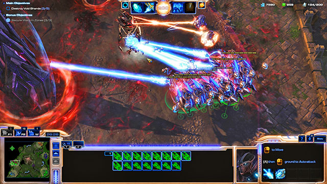 You will have to make a choice after destroying two void shards - attack the northern or southern side of the map - Mission 18 - The Host - Campaign - Legacy of the Void - StarCraft II: Legacy of the Void - Game Guide and Walkthrough