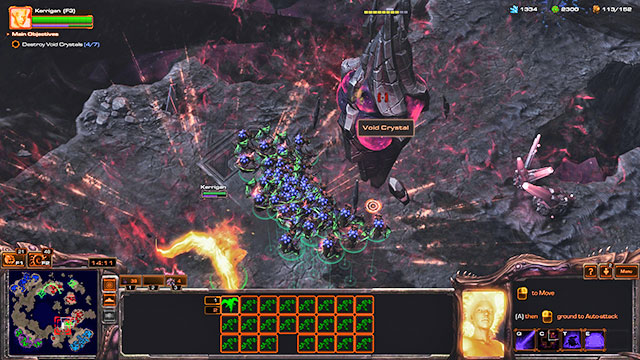 How to complete the main objective, destruction of the void crystals - Mission 3 - Amons Fall - Epilogue - Into the Void - StarCraft II: Legacy of the Void - Game Guide and Walkthrough