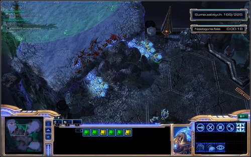 At first the Zerglings will attack, with which you will deal by placing two Sentry groups on the sides of the rock - Psionic Assault, part 2 - Challenges - StarCraft II: Wings of Liberty - Game Guide and Walkthrough