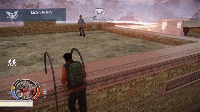 When you reach the top, it turns out that Ray wanted just to tell you that it is very happy to help anyone who needs it, take care of your car, provide resources etc - Ray Santos - Walkthrough - State of Decay - Game Guide and Walkthrough