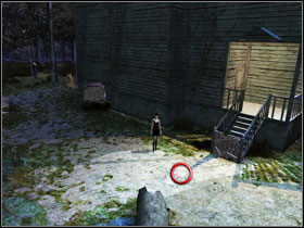 Use the button placed on the wall next to the ladder #1 and go outside - Chapter VIII - McPherson - part 1 - Walkthrough - Still Life 2 - Game Guide and Walkthrough
