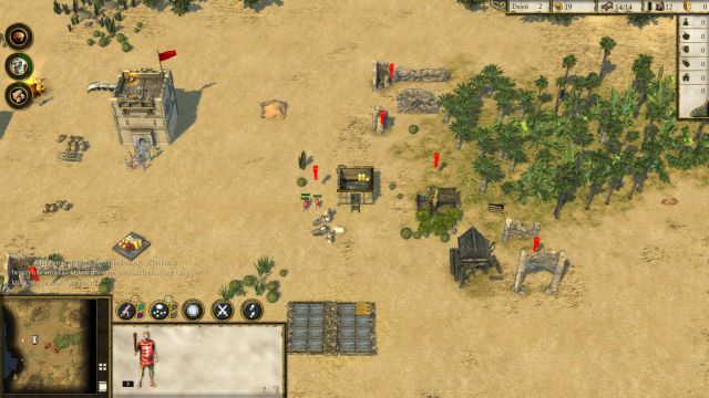 Exclamation marks mark the ruins that you need to destroy. - Arrival - Learning campaign - Preparations - Stronghold: Crusader II - Game Guide and Walkthrough
