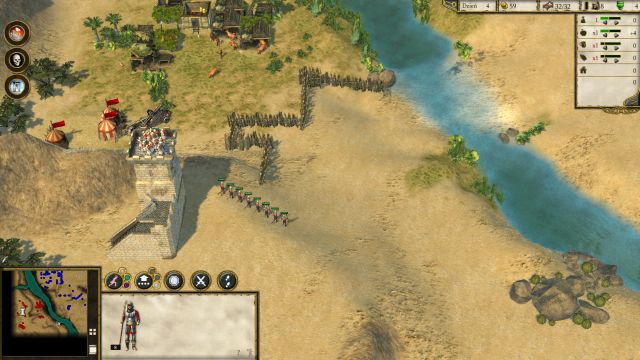 Placing your Barricades and tower like that will prevent your peasants from being attacked. - Antioch - Learning Campaign - Lionheart - Stronghold: Crusader II - Game Guide and Walkthrough