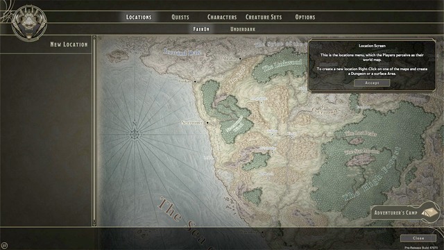 Creating your own locations on the world map - Creating locations - Dungeon Master - Sword Coast Legends - Game Guide and Walkthrough