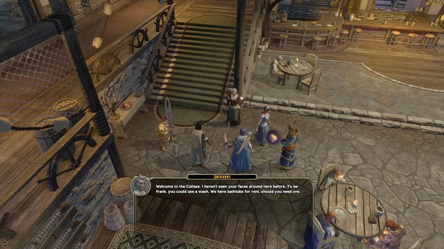 After you take a look around the vicinity, go to the inn, where you meet the Illydia contact (M5, inn) - The Contact - Main quest - Market District/Slums M5 - Sword Coast Legends - Game Guide and Walkthrough