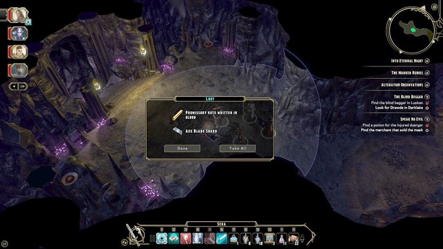You receive the quest after you read the note you find on the corpse, at the Underdark Descent exit (M11,11) - Remaining side quests - Forlorn Cliffs / Darklake District M11 - Sword Coast Legends - Game Guide and Walkthrough