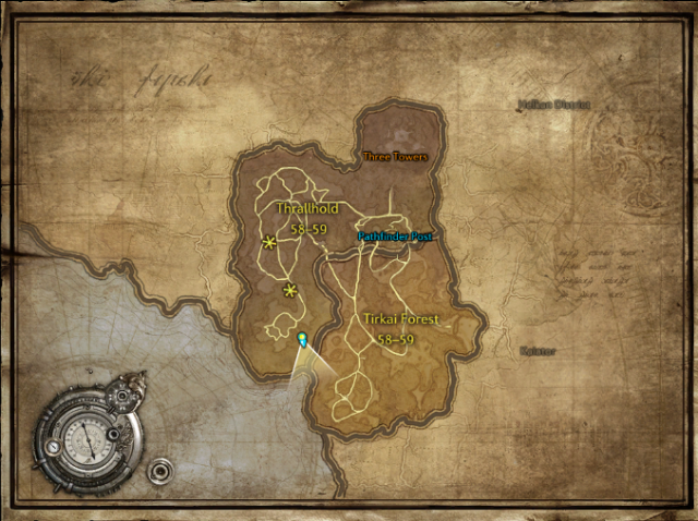 The Val Tirkai province, where there are the Thrallhold and Tirkai Forest. - Levels 58-60 - Raising in experience by completing quests - TERA - Fast leveling - Game Guide and Walkthrough