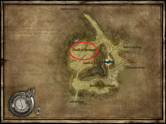 The next stop (after you reach level 26) is Cliffs of Insanity (in the Poporia province), in the Knoll of Screams (the red marker above) - Levels 20-32 - Leveling-up through grind - TERA - Fast leveling - Game Guide and Walkthrough