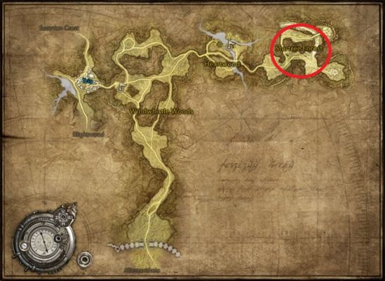 Travel to the Timeless Woods (in the Essenia province) and, to the North-east (the red marker above) you should find the BAMs that you are looking for (Vulcan Dreadnaught) - Levels 40-42 - Leveling-up through grind - TERA - Fast leveling - Game Guide and Walkthrough