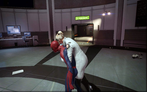 When the fight's over, you will be able to return to Gwen - Chapter 01 - Oscorp Is Your Friend - Walkthrough - The Amazing Spider-Man - Game Guide and Walkthrough