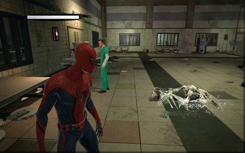 Inside the next corridor you will be attacked by another group of psychos - Chapter 02 - Escape Impossible - Walkthrough - The Amazing Spider-Man - Game Guide and Walkthrough