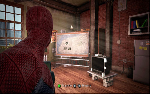 You will begin the third level inside Spider-Man's apartment - Chapter 03 - In the Shadow of Evils Past - p. 1 - Walkthrough - The Amazing Spider-Man - Game Guide and Walkthrough