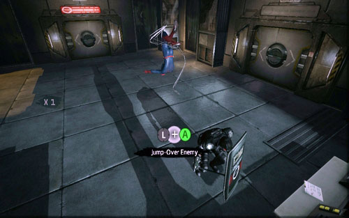 Jump over him (A) and afterwards quickly attack from the air (X) - Chapter 03 - In the Shadow of Evils Past - p. 2 - Walkthrough - The Amazing Spider-Man - Game Guide and Walkthrough