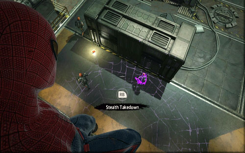 Get rid of the further three from the ventilation shaft in the wall - Chapter 03 - In the Shadow of Evils Past - p. 2 - Walkthrough - The Amazing Spider-Man - Game Guide and Walkthrough