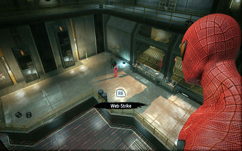 A bit further there's the last trio of enemies - Chapter 03 - In the Shadow of Evils Past - p. 2 - Walkthrough - The Amazing Spider-Man - Game Guide and Walkthrough