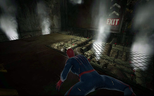 Avoid the hot steam and you will reach a room with more enemies - Chapter 03 - In the Shadow of Evils Past - p. 2 - Walkthrough - The Amazing Spider-Man - Game Guide and Walkthrough