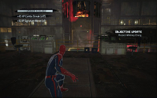 The men will appear on four balconies, two on the right and two on the left side - Chapter 03 - In the Shadow of Evils Past - p. 2 - Walkthrough - The Amazing Spider-Man - Game Guide and Walkthrough