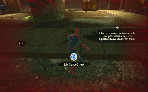 Head inside it and afterwards defeat the enemy inside - Chapter 04 - The Thrill of the Hunt - p. 1 - Walkthrough - The Amazing Spider-Man - Game Guide and Walkthrough