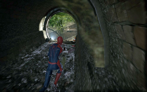 You need to follow it to its lair, where the fight will begin - Chapter 04 - The Thrill of the Hunt - p. 2 - Walkthrough - The Amazing Spider-Man - Game Guide and Walkthrough