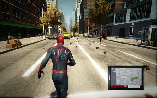 Outside you will have to follow the rats along the street - Chapter 04 - The Thrill of the Hunt - p. 2 - Walkthrough - The Amazing Spider-Man - Game Guide and Walkthrough