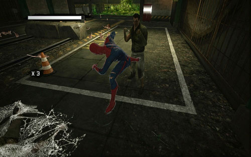 Cross it to the end, defeating the fighting enemies on your way - Chapter 04 - The Thrill of the Hunt - p. 2 - Walkthrough - The Amazing Spider-Man - Game Guide and Walkthrough