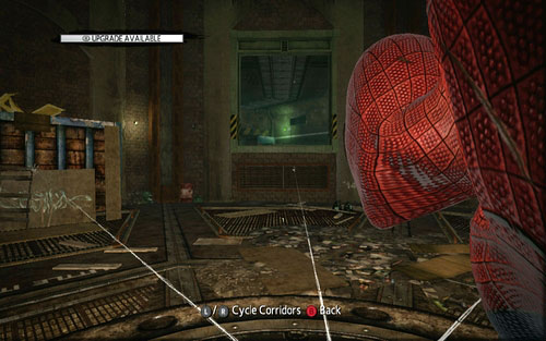 That way you will return to the main room, where you need to create a web once again - Chapter 04 - The Thrill of the Hunt - p. 2 - Walkthrough - The Amazing Spider-Man - Game Guide and Walkthrough