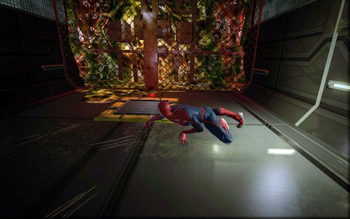 At the end you will find a ventilation shaft which will lead you to a low tunnel - Chapter 06 - Smythe Strikes Back - p. 1 - Walkthrough - The Amazing Spider-Man - Game Guide and Walkthrough