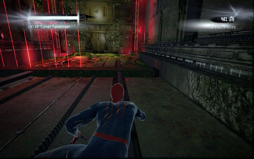 Behind the door you will find an elevator shaft - Chapter 06 - Smythe Strikes Back - p. 2 - Walkthrough - The Amazing Spider-Man - Game Guide and Walkthrough