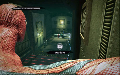 In order to find the second generator, you need to head to the opposite end of the tunnel and get onto the upper floor of the lab - Chapter 07 - Spidey to the Rescue - Walkthrough - The Amazing Spider-Man - Game Guide and Walkthrough