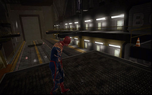 That way you will pull in a platform thanks to which you can jump to the other side - Chapter 10 - Spider-Man No More! - p. 2 - Walkthrough - The Amazing Spider-Man - Game Guide and Walkthrough