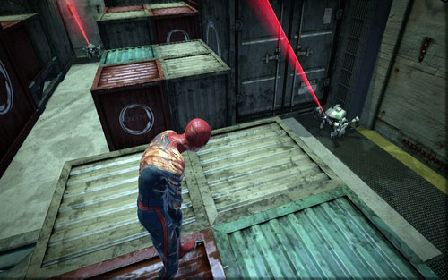 Your target is a warehouse filled with crates - Chapter 10 - Spider-Man No More! - p. 2 - Walkthrough - The Amazing Spider-Man - Game Guide and Walkthrough