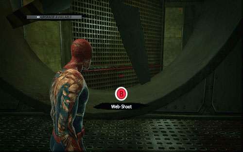 It will lead you to a turbine which you need to stop and head to the other side - Chapter 12 - Where Crawls the Lizard? - Walkthrough - The Amazing Spider-Man - Game Guide and Walkthrough