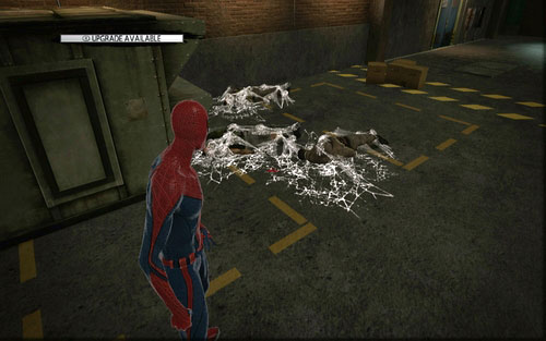 Turn right behind the car, defeat a group of mutants and head to the other side of the room - 1 - Train Docking Station - Side missions - The Amazing Spider-Man - Game Guide and Walkthrough