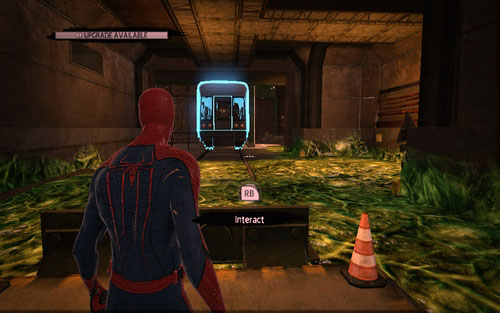 Behind the wall you will find another subway car - 1 - Train Docking Station - Side missions - The Amazing Spider-Man - Game Guide and Walkthrough