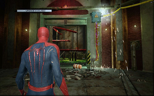Make it work again and return to where you fought with the mutants to find a previously closed entrance to a tunnel - 1 - Train Docking Station - Side missions - The Amazing Spider-Man - Game Guide and Walkthrough