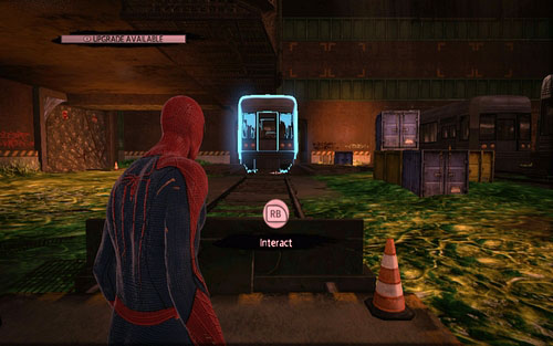 Go through it and look to the right - 1 - Train Docking Station - Side missions - The Amazing Spider-Man - Game Guide and Walkthrough