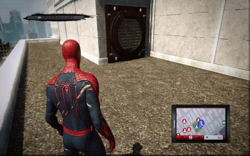 The entrance can be found high above the front door - 2 - St. Gabriel's Bank - Side missions - The Amazing Spider-Man - Game Guide and Walkthrough