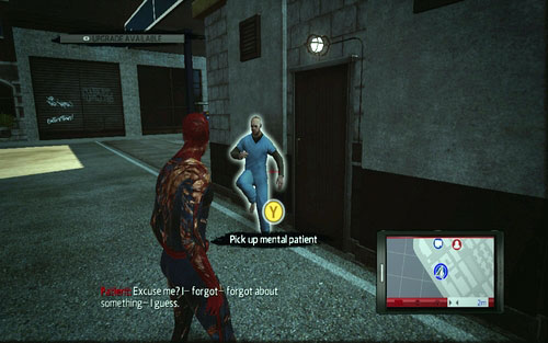 In order to complete this mission, you have to find a Beloit Patient or Infected Civilian and take him onto your shoulders - List of missions - Challenges - The Amazing Spider-Man - Game Guide and Walkthrough