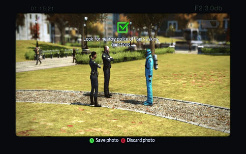 Two policemen speaking with a scientist in a suit, a bit further from your position - Photo articles - Challenges - The Amazing Spider-Man - Game Guide and Walkthrough