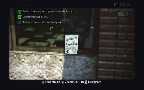 The burglar left a note there - Photo articles - Challenges - The Amazing Spider-Man - Game Guide and Walkthrough