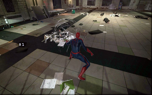 After saving the first personnel member, Connor will unlock the grate leading to the further part of the complex - Chapter 02 - Escape Impossible - Collectibles inside buildings - The Amazing Spider-Man - Game Guide and Walkthrough