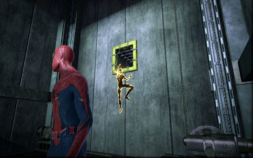 After taking the elevator down, enter the ventilation shaft behind your back and get rid of the guards on the other side - Chapter 03 - In the Shadow of Evils Past - p. 1 - Collectibles inside buildings - The Amazing Spider-Man - Game Guide and Walkthrough