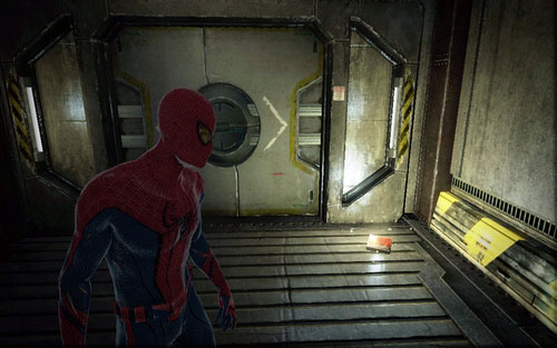To the right of them you will find the manual - Chapter 03 - In the Shadow of Evils Past - p. 1 - Collectibles inside buildings - The Amazing Spider-Man - Game Guide and Walkthrough
