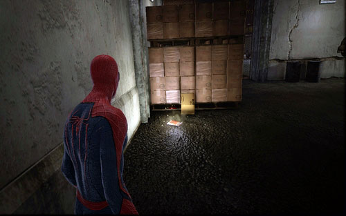 Beside the second one you will find the item you're looking for - Chapter 03 - In the Shadow of Evils Past - p. 1 - Collectibles inside buildings - The Amazing Spider-Man - Game Guide and Walkthrough
